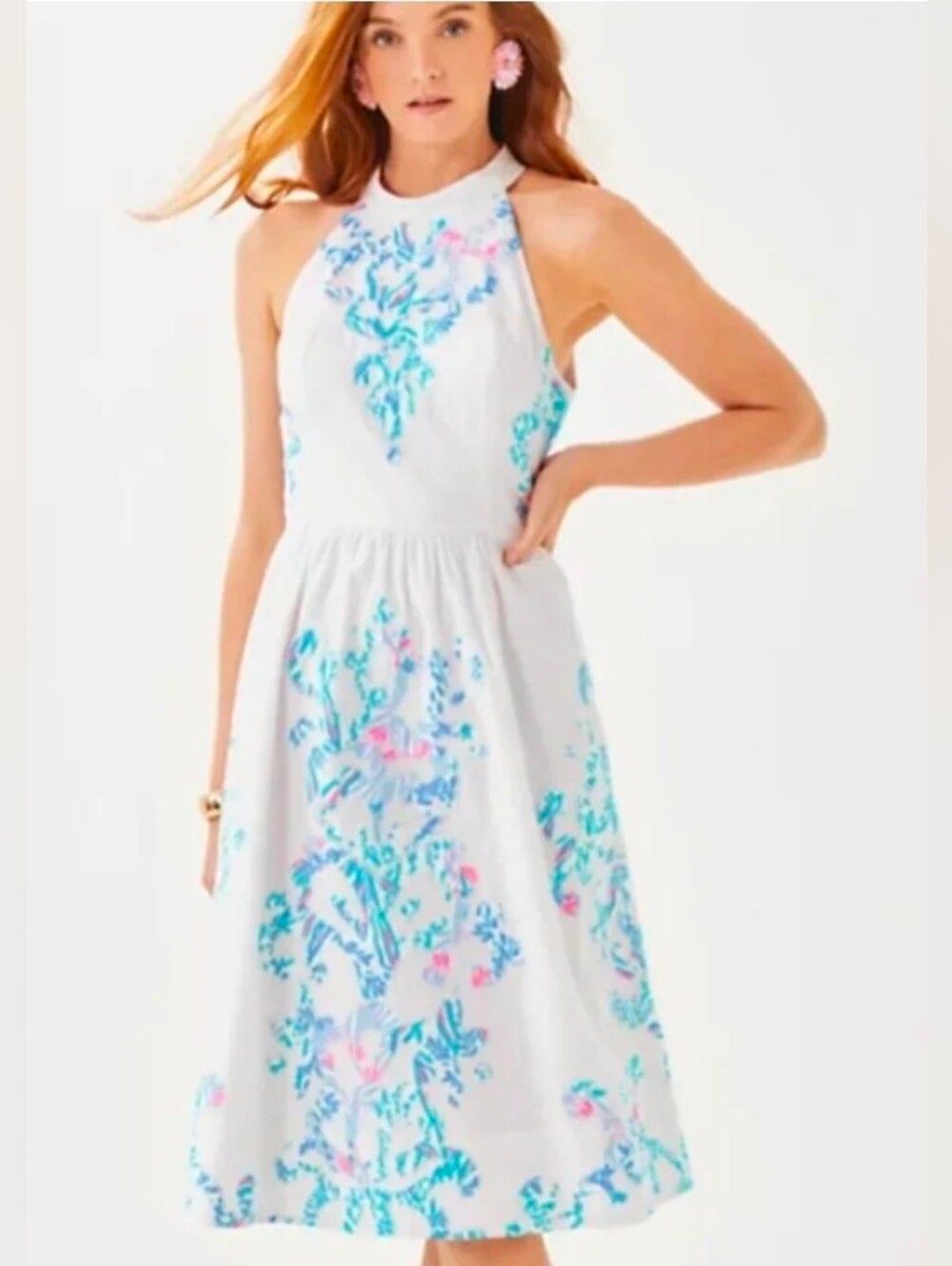 LILLY PULITZER gianne midi dress in resort white